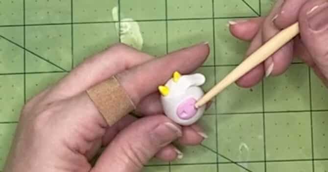 how to make a kawaii cow from polymer clay