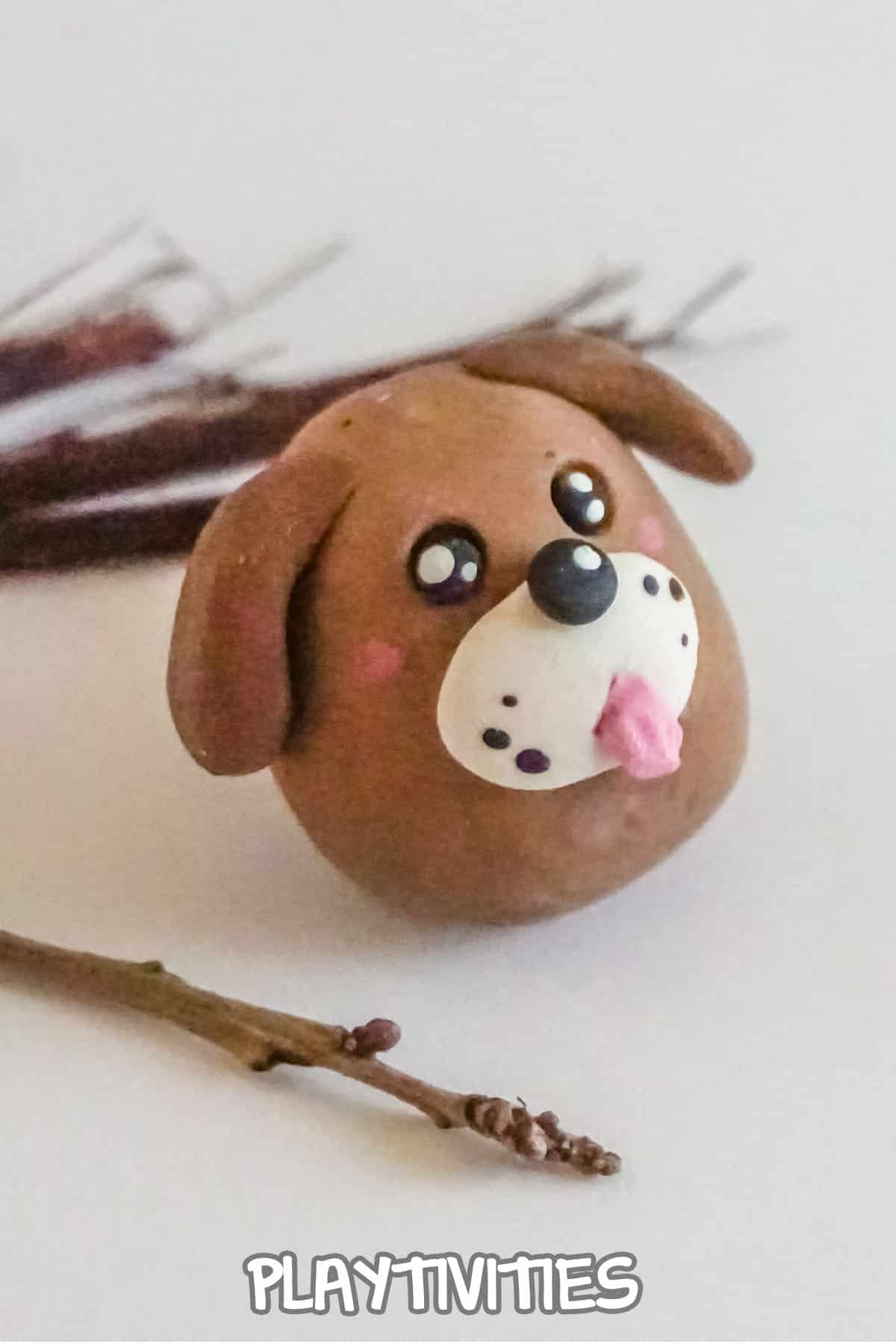 easy polymer clay puppy charm