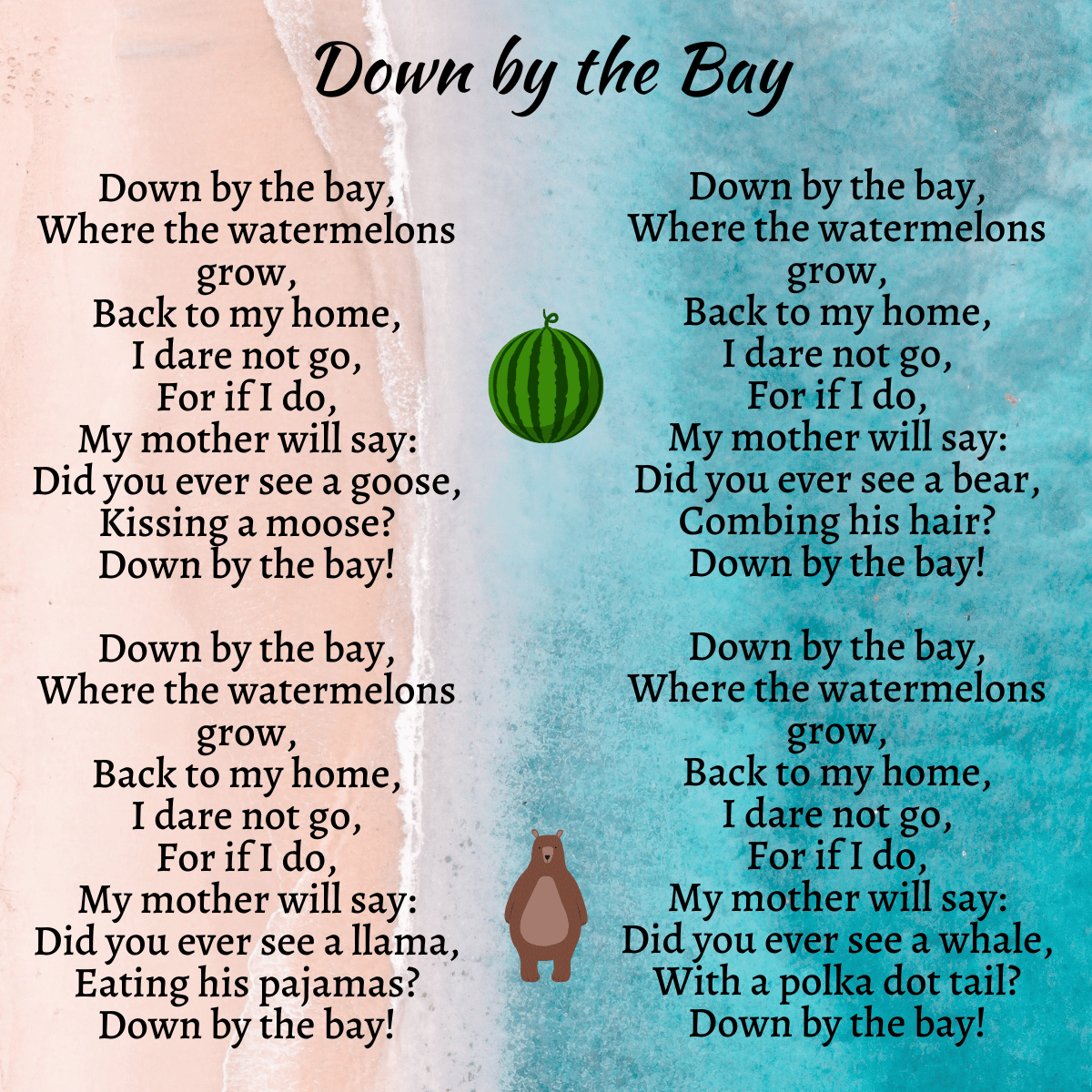 Down by the Bay lyrics