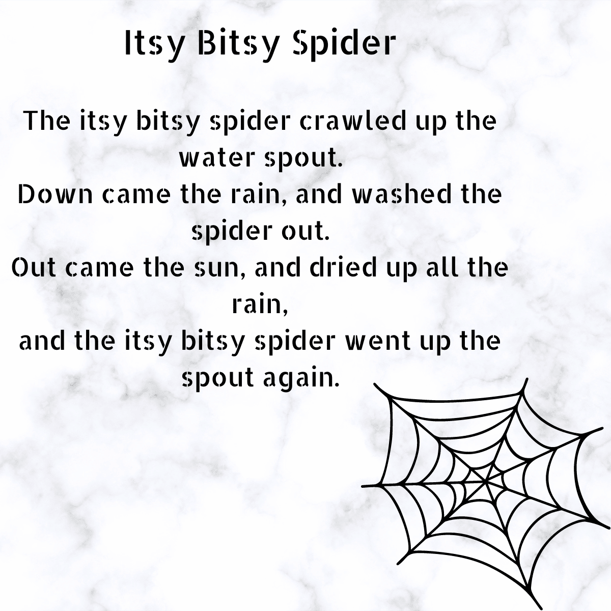 Itsy Bitsy Spider 1200 x 1200