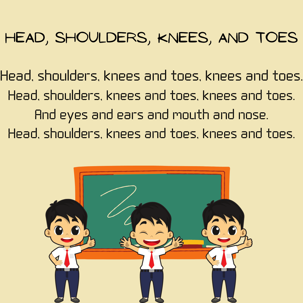 Head, Shoulders, Knees, and Toes lyrics
