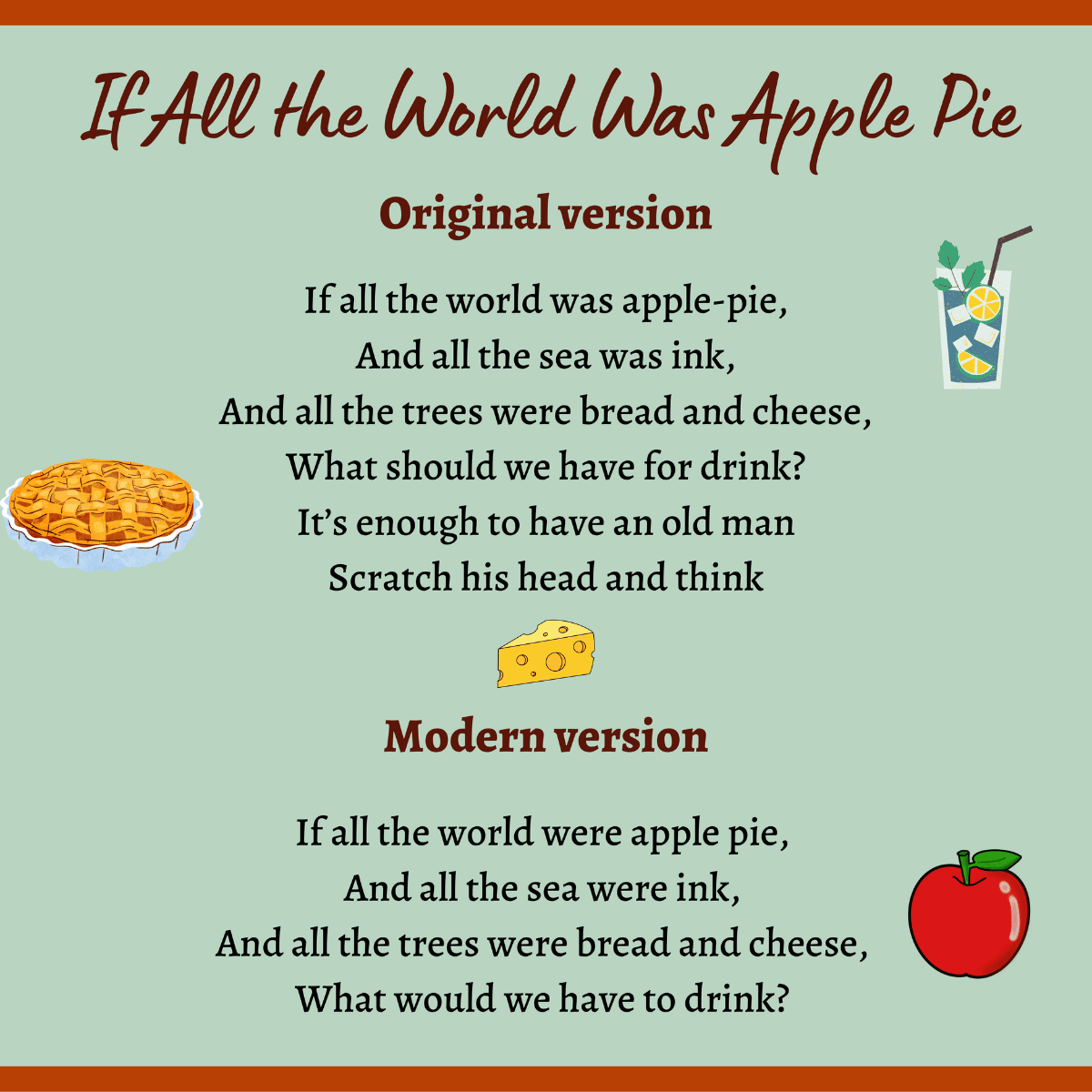 If All the World Was Apple Pie lyrics