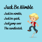Jack be Nimble Printable Lyrics, Origins, and Video