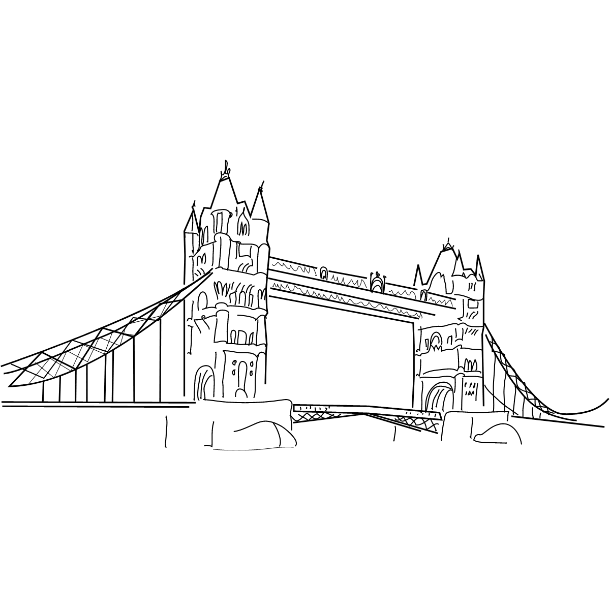 London Bridge coloring page