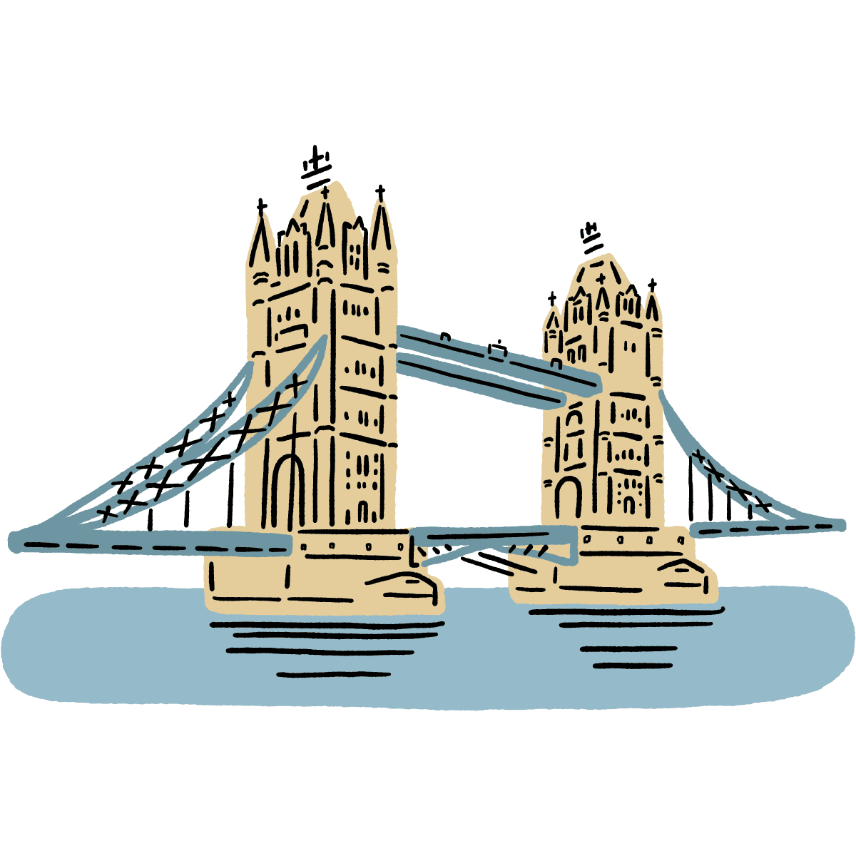 London Bridge colored