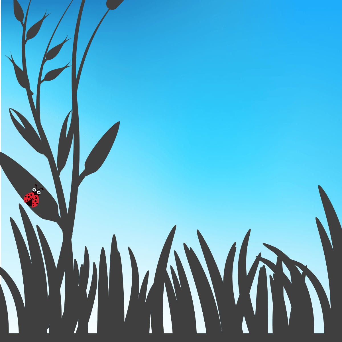 Ladybird on grass graphics
