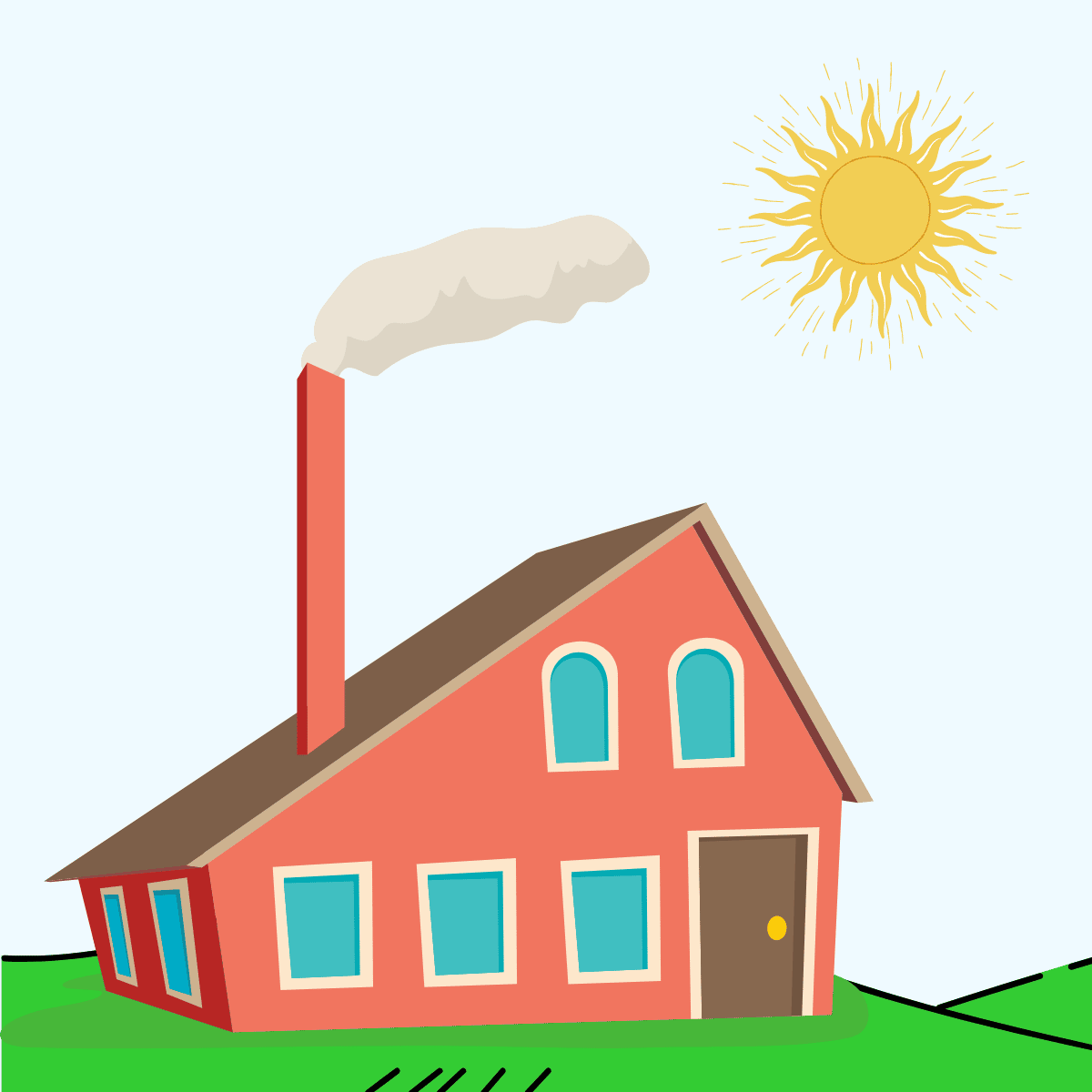 little house in sunlight graphics