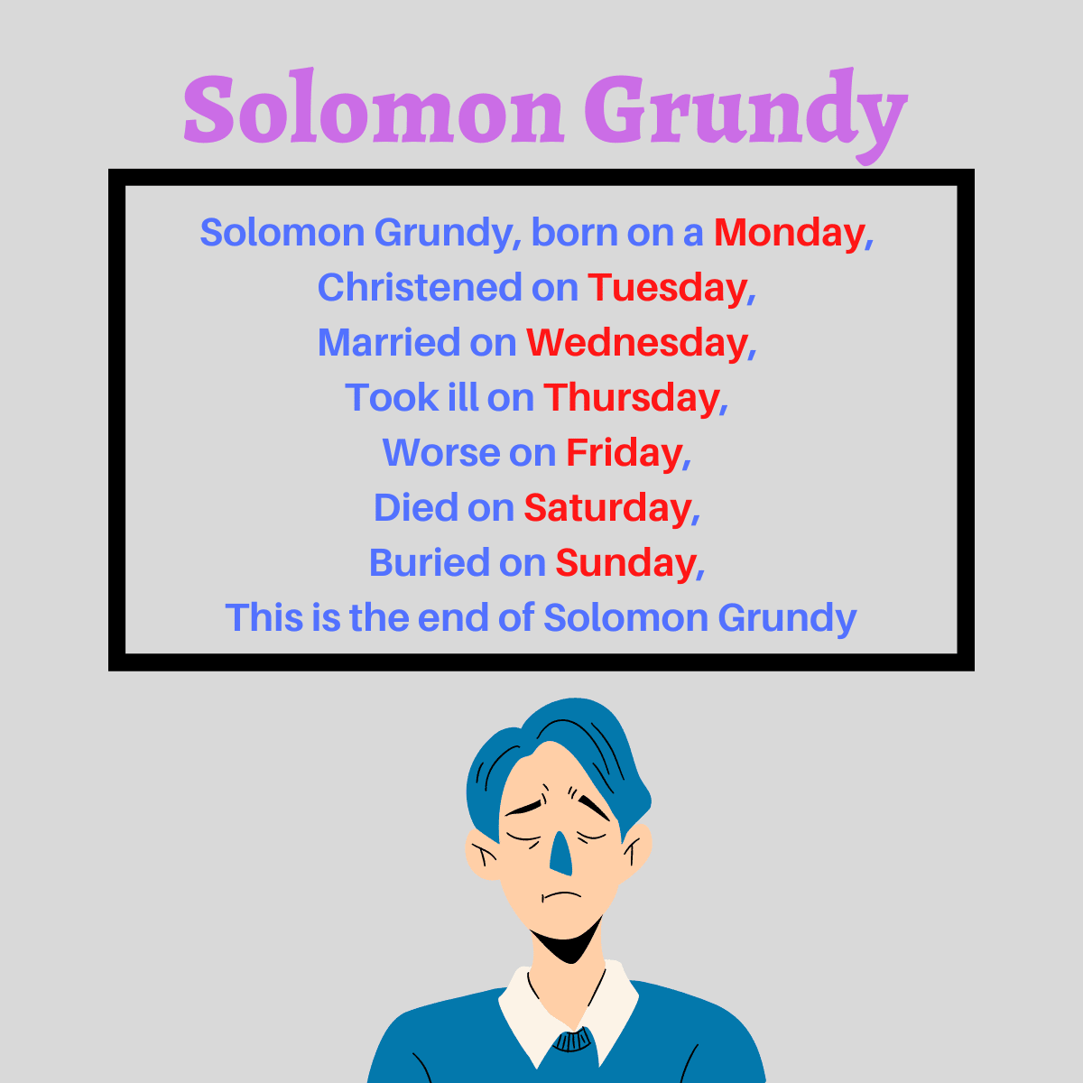 Solomon Grundy lyrics