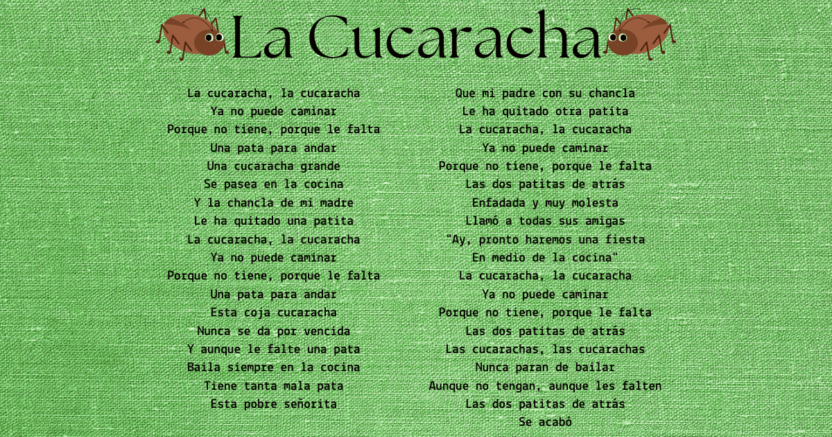 La Cucaracha: It is not the spoon that bends, it is only yourself - POCHO