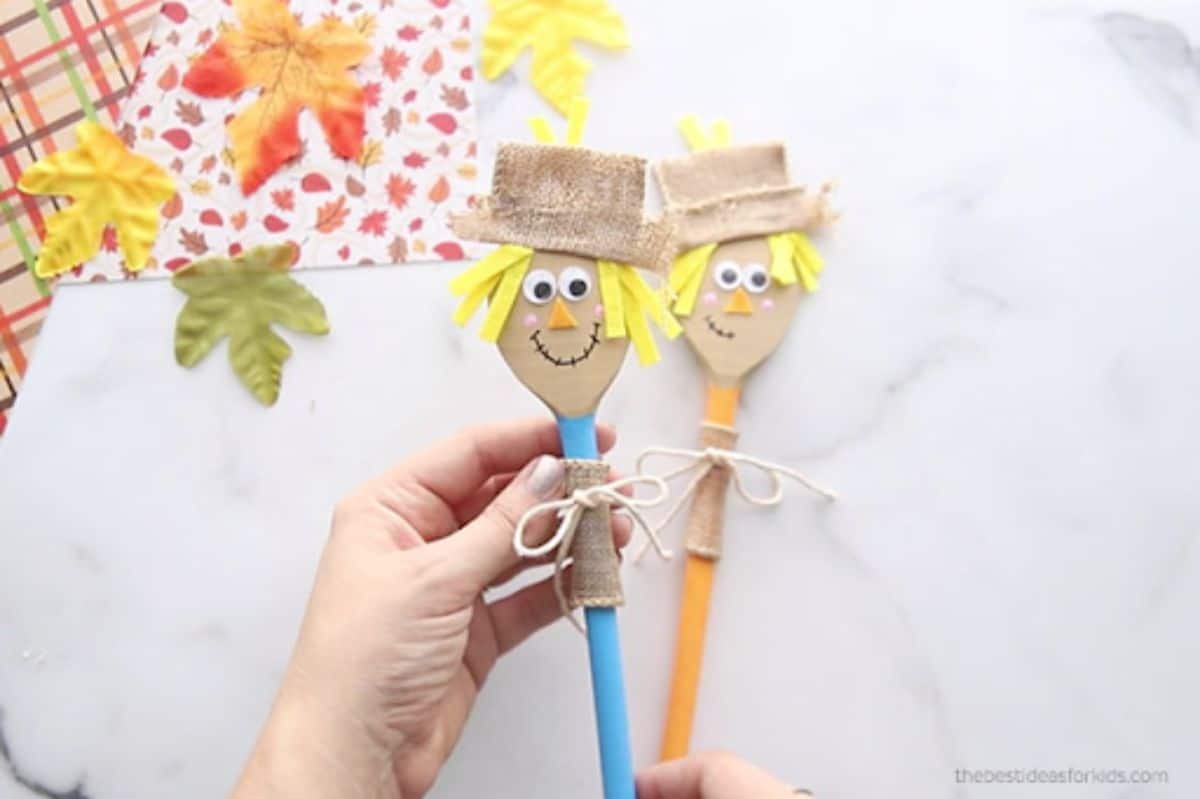 Wooden Spoon Scarecrows