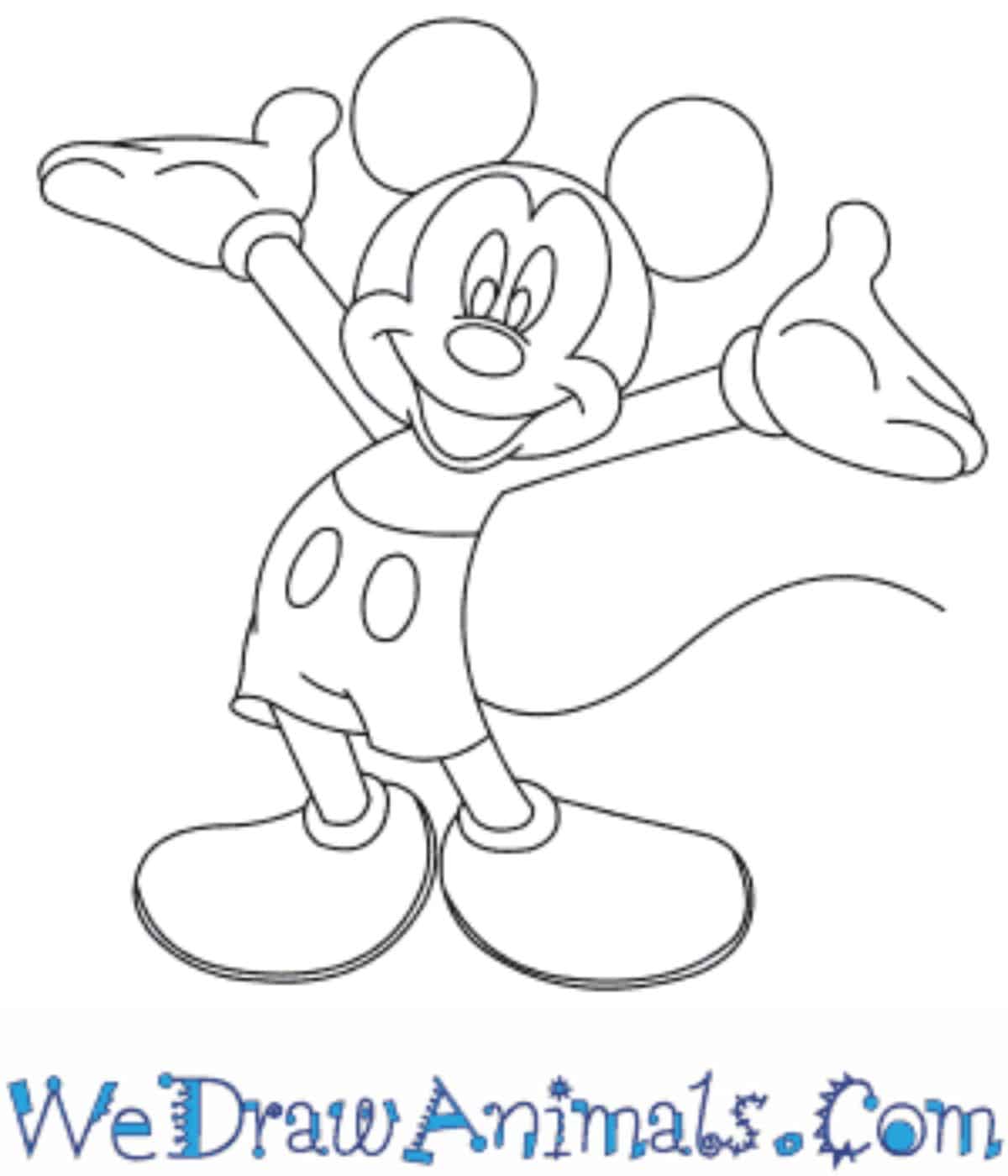 How to Draw Mickey Mouse-saigonsouth.com.vn