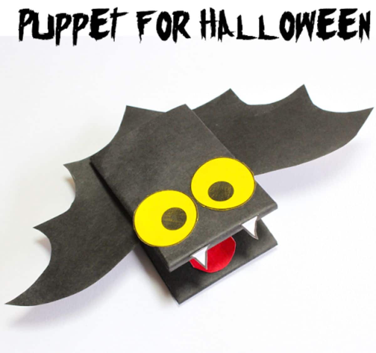 Easy Paper Bat Puppets