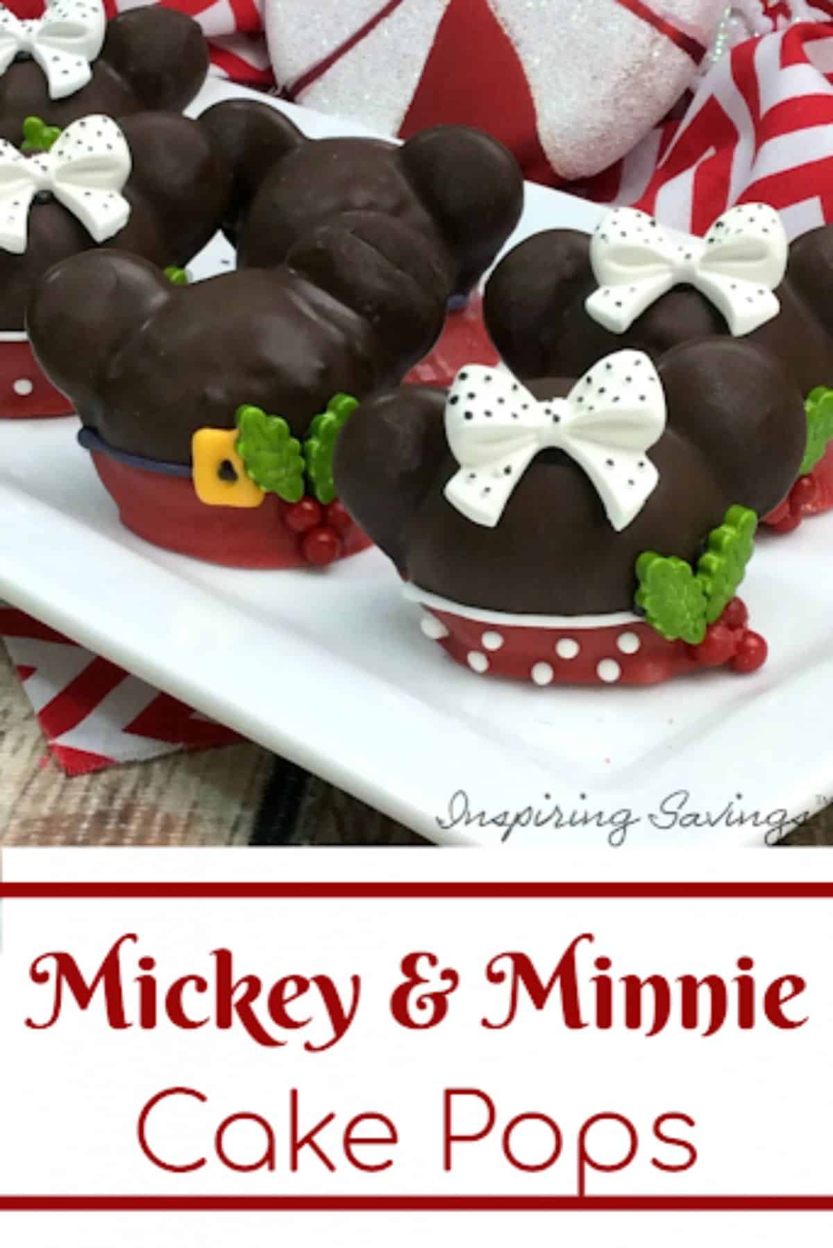 Mickey And Minnie Cake Pops For Christmas
