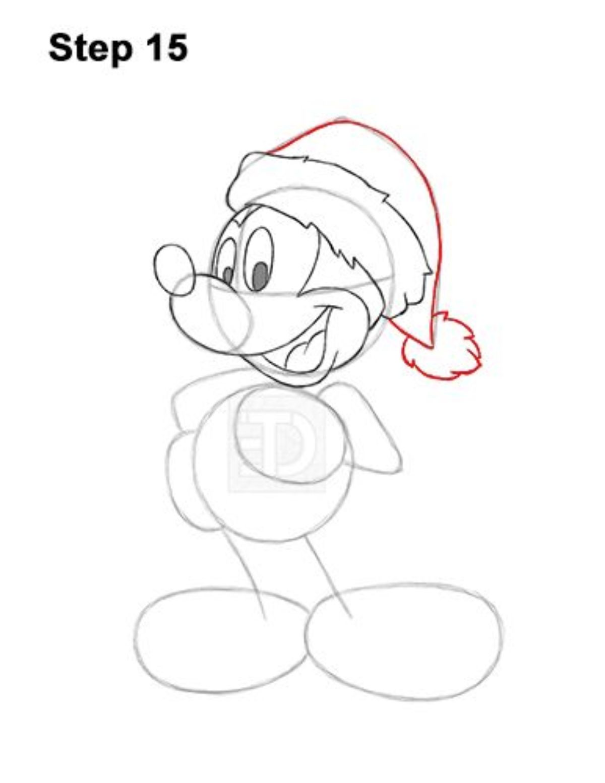 Mickey Mouse Drawing For Christmas