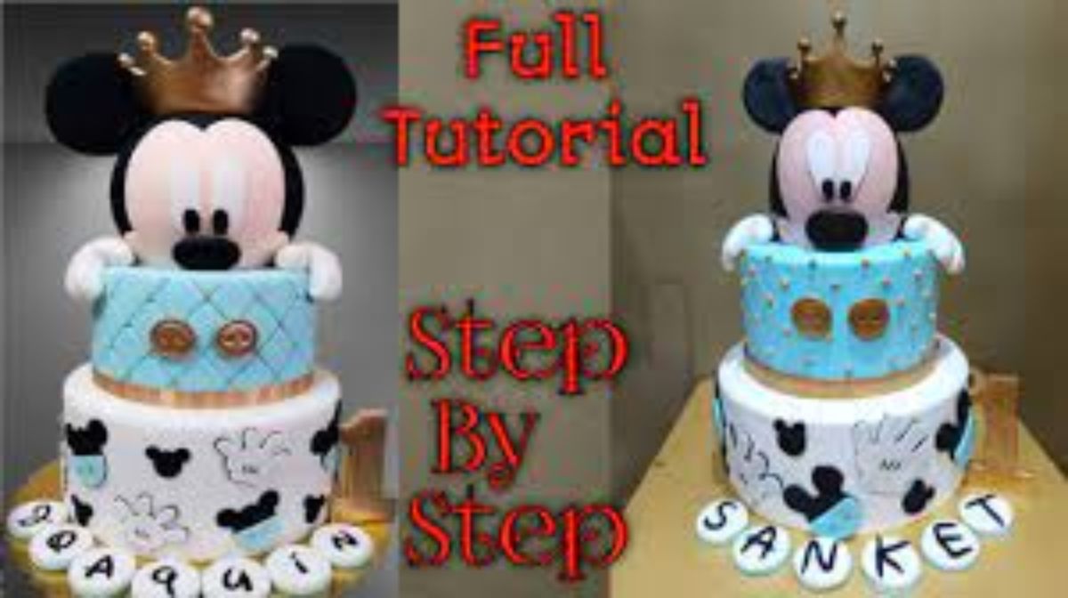 Two-Tier Mickey Mouse Cake