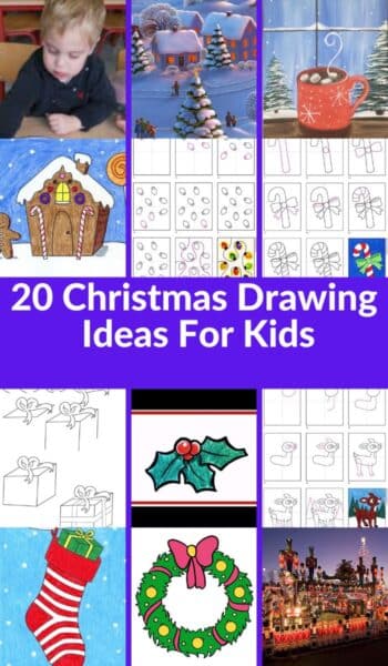 20 Christmas Drawing Ideas For Kids-pinterest