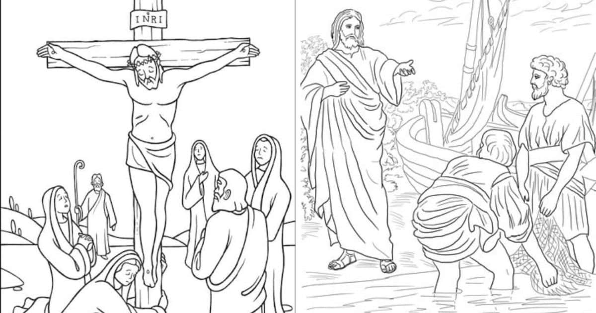 Colouring Books for Kids: Jesus and His Followers