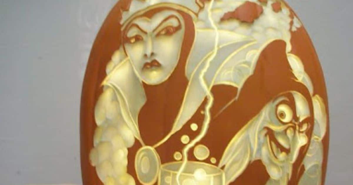 Disney Spooky Villain Pumpkin Carving Stencil
